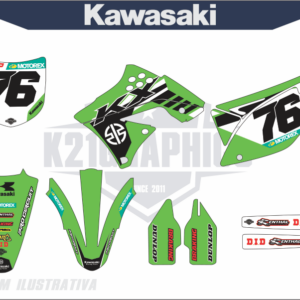 Ref: KX005 | Kit Gráfico personalizado | Adaptável a todos os modelos KAWASAKI
